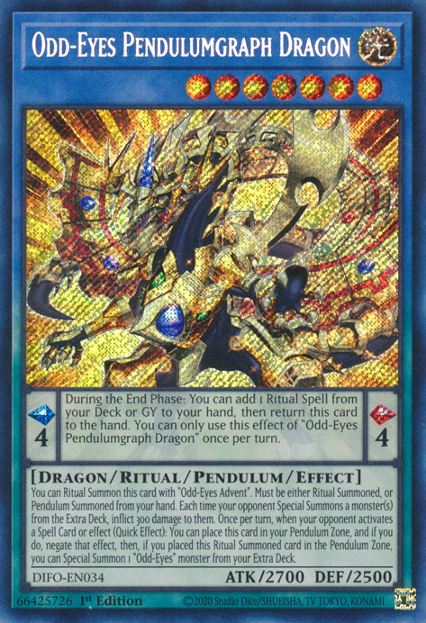 Odd-Eyes Pendulumgraph Dragon [DIFO-EN034] Secret Rare | Chromatic Games