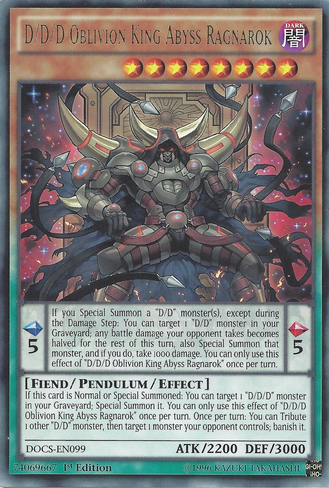 D/D/D Oblivion King Abyss Ragnarok [DOCS-EN099] Rare | Chromatic Games