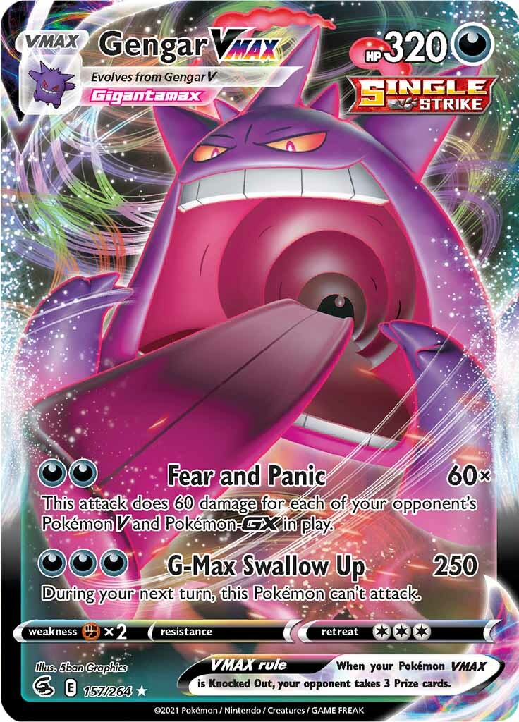 Gengar VMAX (157/264) [Sword & Shield: Fusion Strike] | Chromatic Games