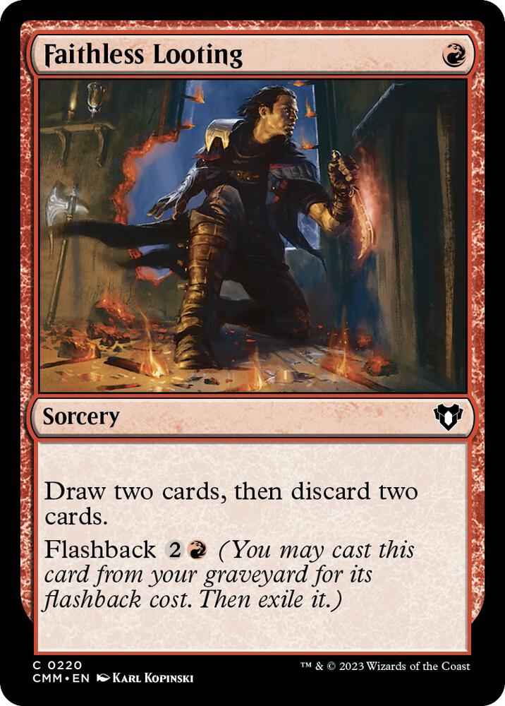 Faithless Looting 220/451 (Commander Masters)  | Chromatic Games