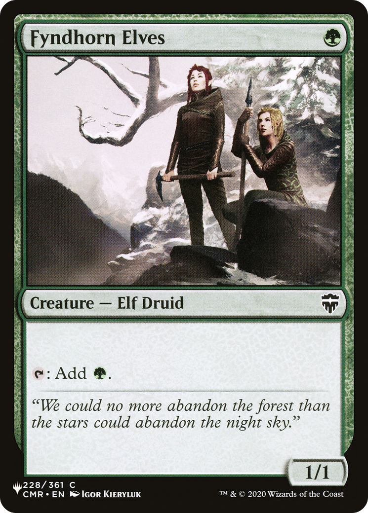Fyndhorn Elves [The List] | Chromatic Games