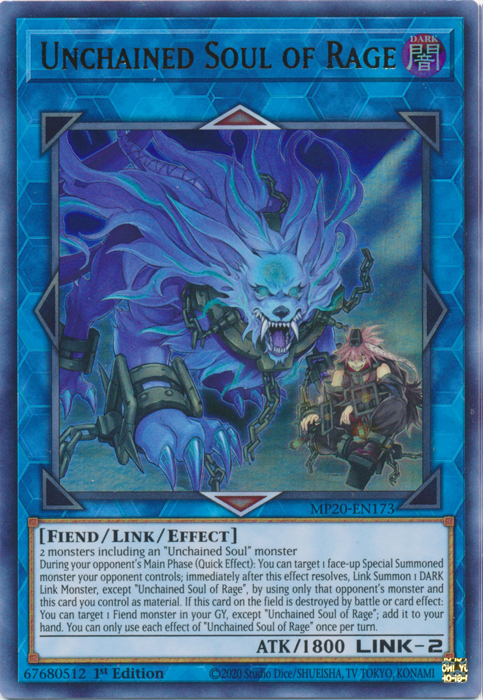 Unchained Soul of Rage [MP20-EN173] Ultra Rare | Chromatic Games