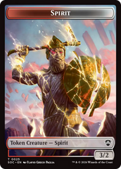 Spirit (0025) // Rogue Double-Sided Token [Secrets of Strixhaven Commander Tokens] | Chromatic Games