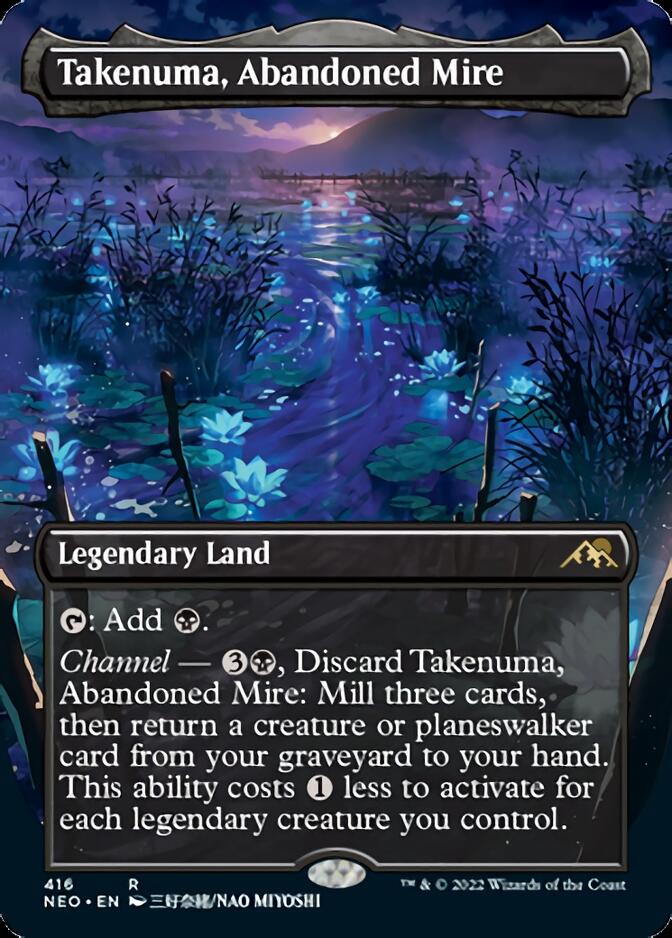 Takenuma, Abandoned Mire (Borderless Alternate Art) [Kamigawa: Neon Dynasty] | Chromatic Games