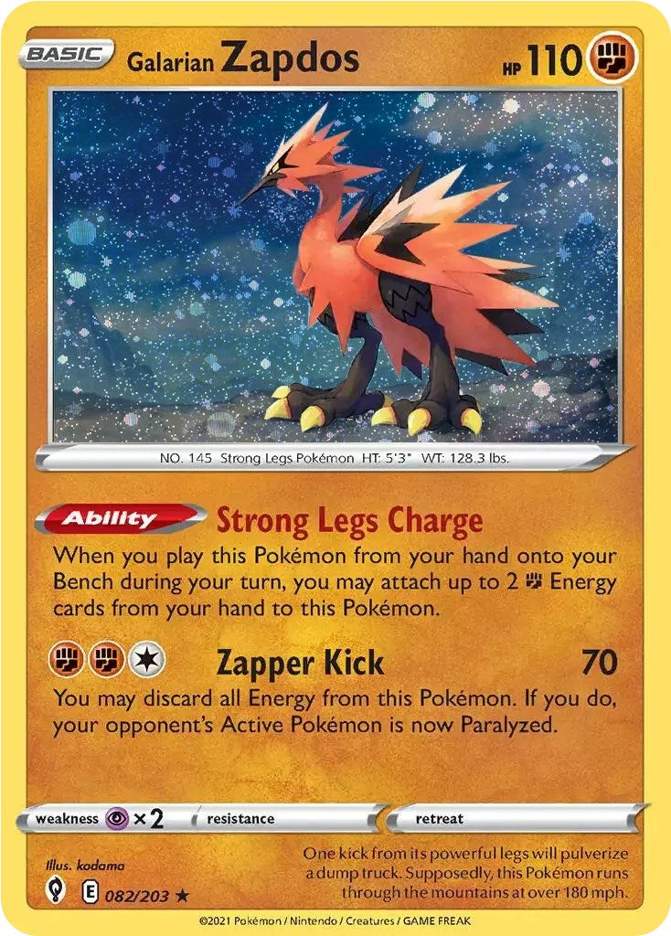 Galarian Zapdos (082/203) (Cosmos Holo) [Sword & Shield: Evolving Skies] | Chromatic Games