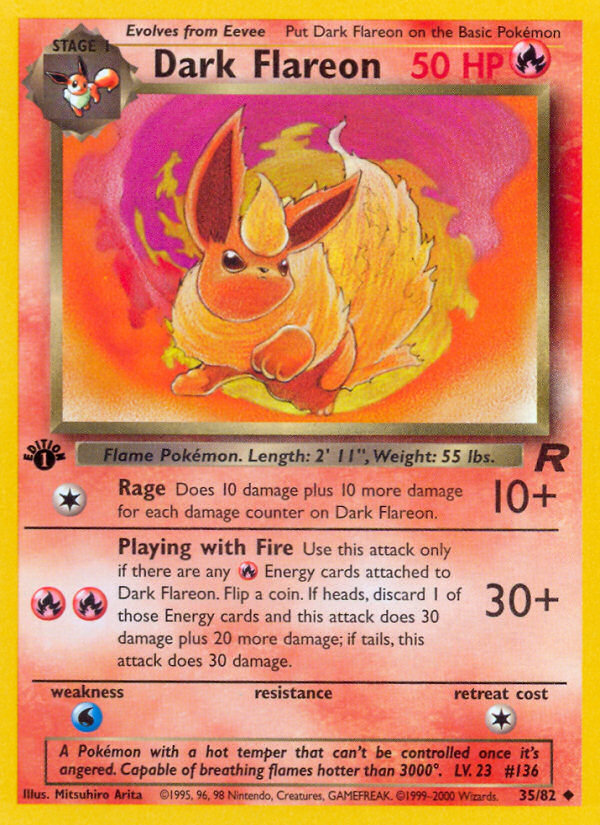 Dark Flareon (35/82) [Team Rocket 1st Edition] | Chromatic Games