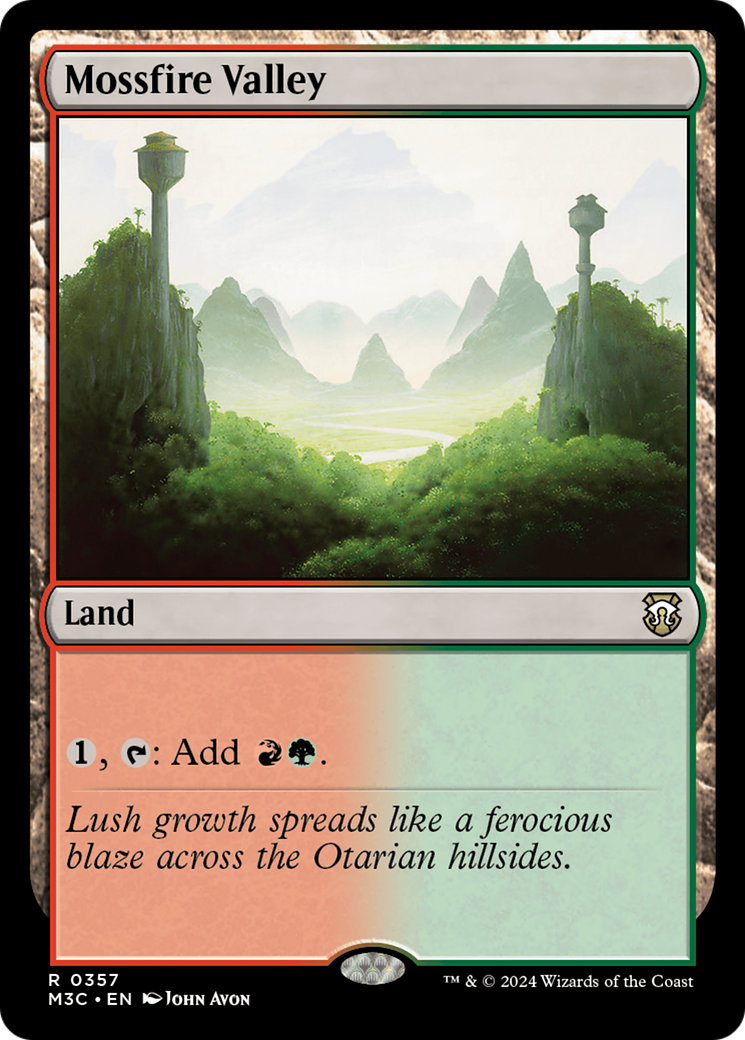 Mossfire Valley (Ripple Foil) [Modern Horizons 3 Commander] | Chromatic Games