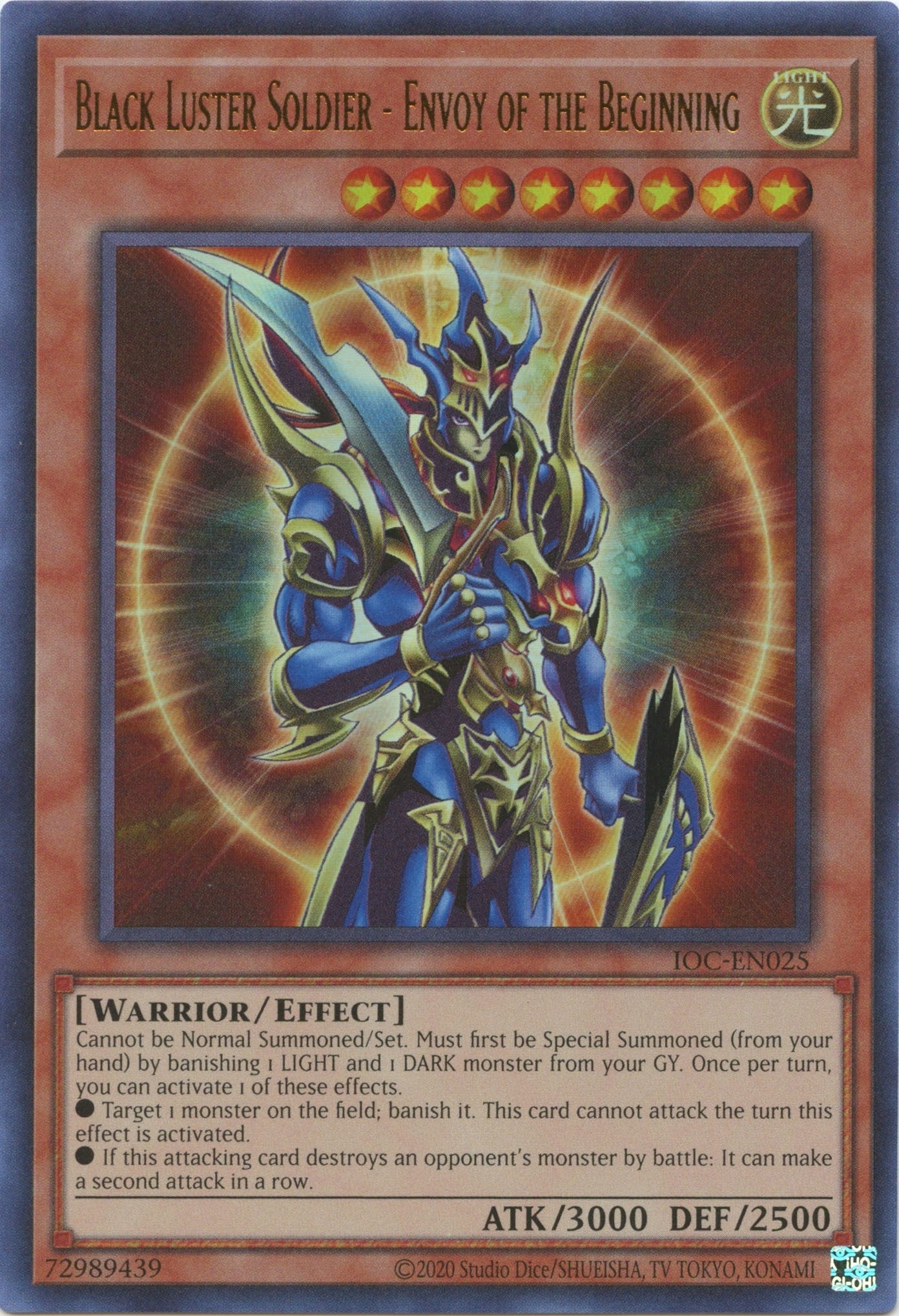 Black Luster Soldier - Envoy of the Beginning (25th Anniversary) [IOC-EN025] Ultra Rare | Chromatic Games