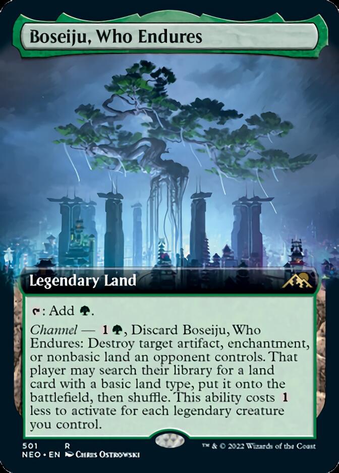 Boseiju, Who Endures (Extended Art) [Kamigawa: Neon Dynasty] | Chromatic Games