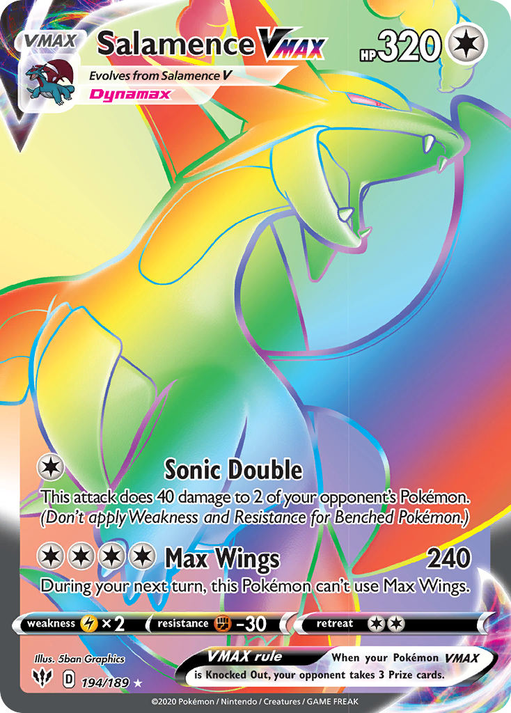 Salamence VMAX (194/189) [Sword & Shield: Darkness Ablaze] | Chromatic Games