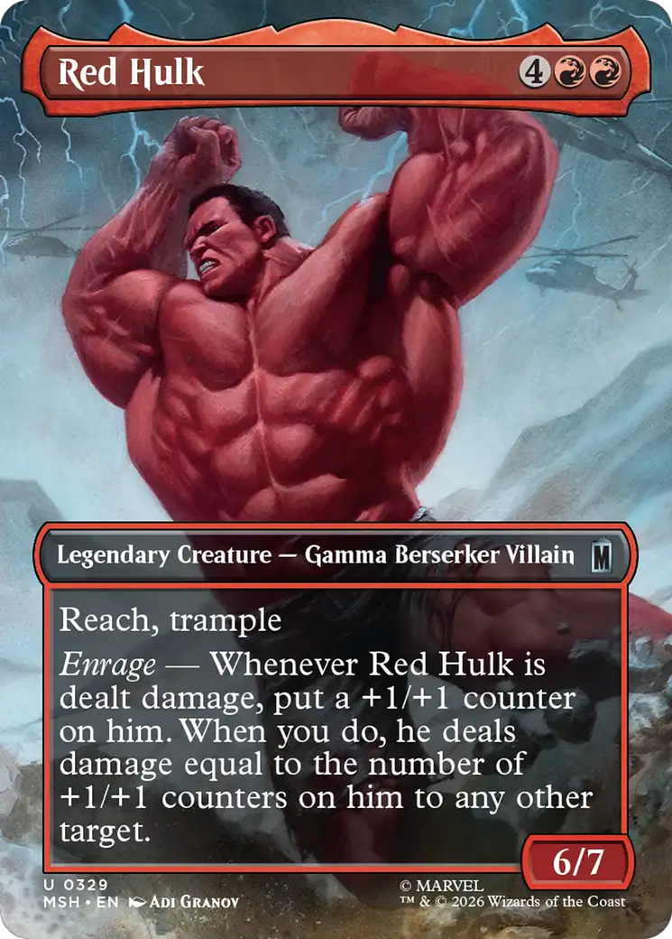 Red Hulk (Borderless) [Marvel Super Heroes] | Chromatic Games