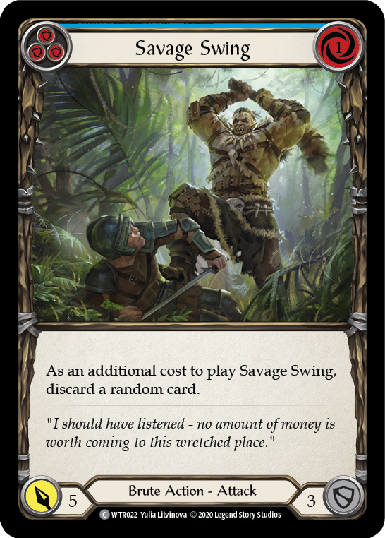 Savage Swing (Blue) [U-WTR022] (Welcome to Rathe Unlimited)  Unlimited Normal | Chromatic Games