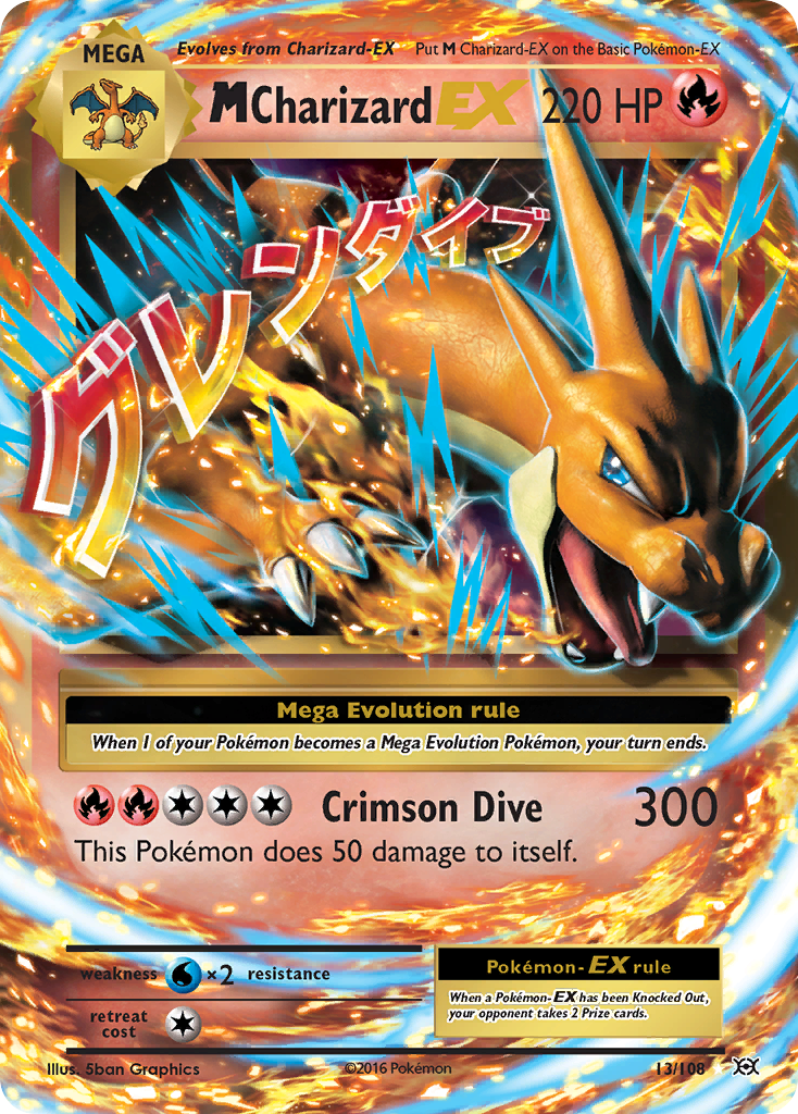 M Charizard EX (13/108) [XY: Evolutions] | Chromatic Games