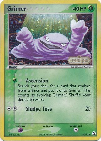Grimer (54/92) (Stamped) [EX: Legend Maker] | Chromatic Games