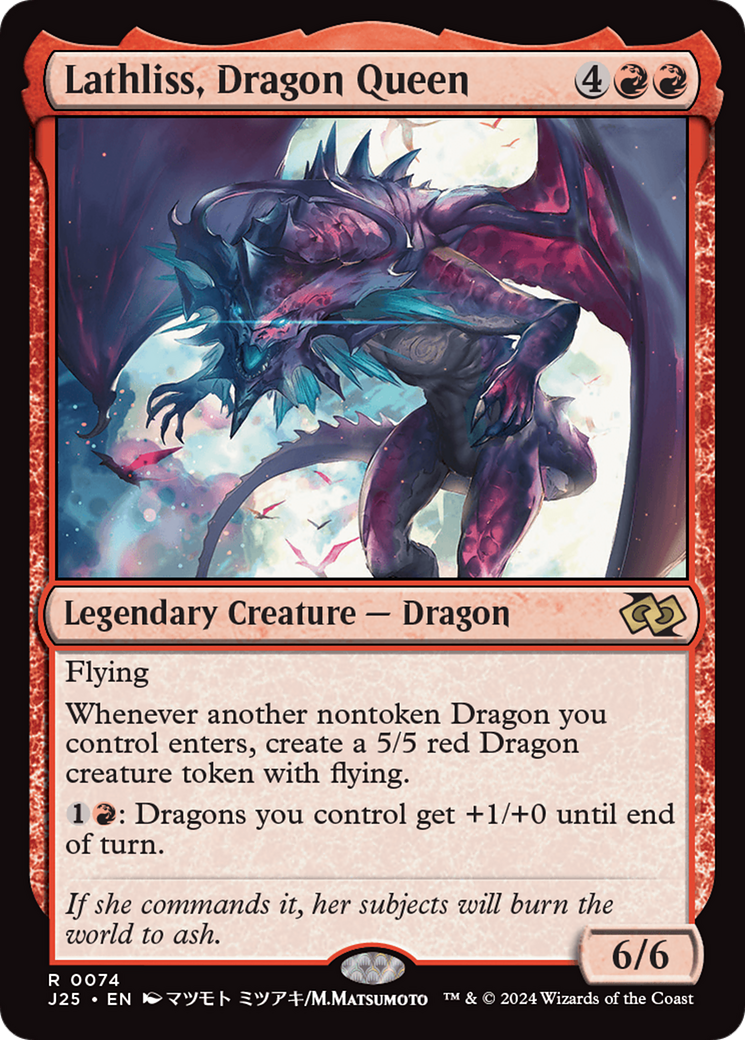 Lathliss, Dragon Queen (Anime) [Foundations Jumpstart] | Chromatic Games