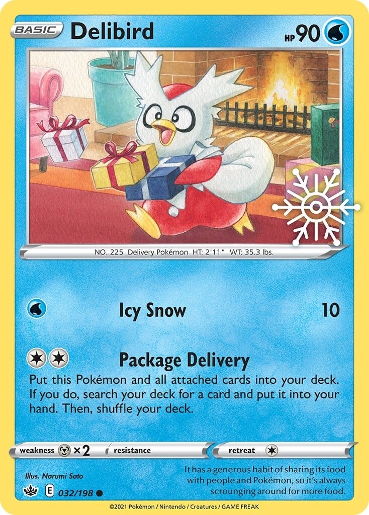 Delibird (032/198) (Holiday Calendar) [Sword & Shield: Chilling Reign] | Chromatic Games