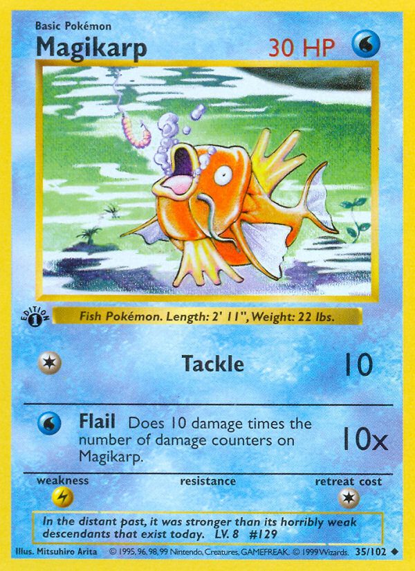 Magikarp (35/102) (Shadowless) [Base Set 1st Edition] | Chromatic Games