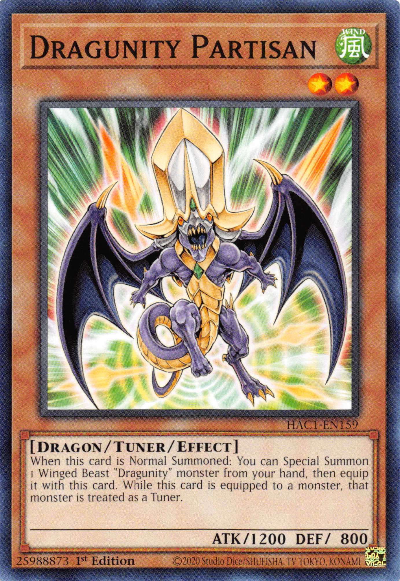 Dragunity Partisan (Duel Terminal) [HAC1-EN159] Parallel Rare | Chromatic Games