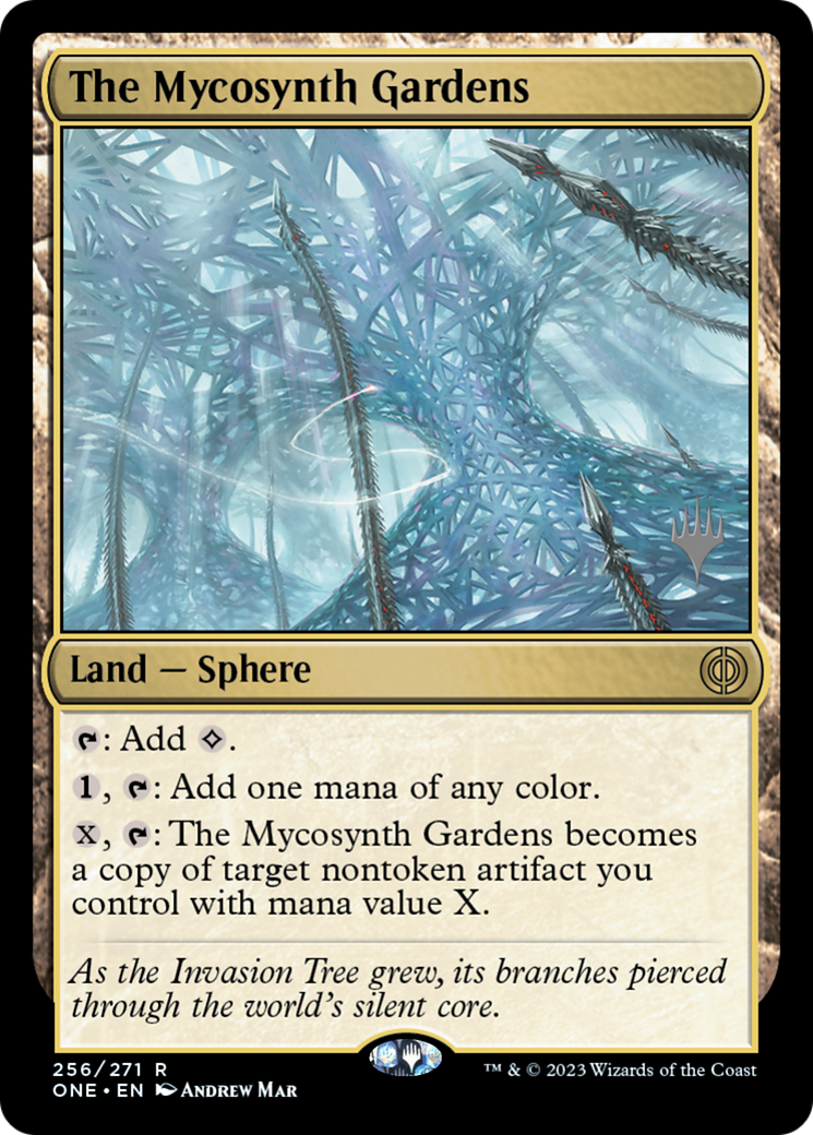 The Mycosynth Gardens (Promo Pack) [Phyrexia: All Will Be One Promos] | Chromatic Games