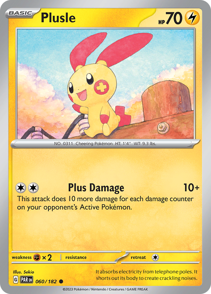 Plusle (060/182) [Scarlet & Violet: Paradox Rift] | Chromatic Games