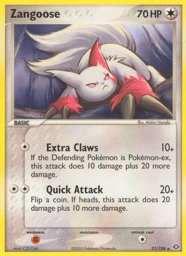 Zangoose (21/106) [EX: Emerald] | Chromatic Games