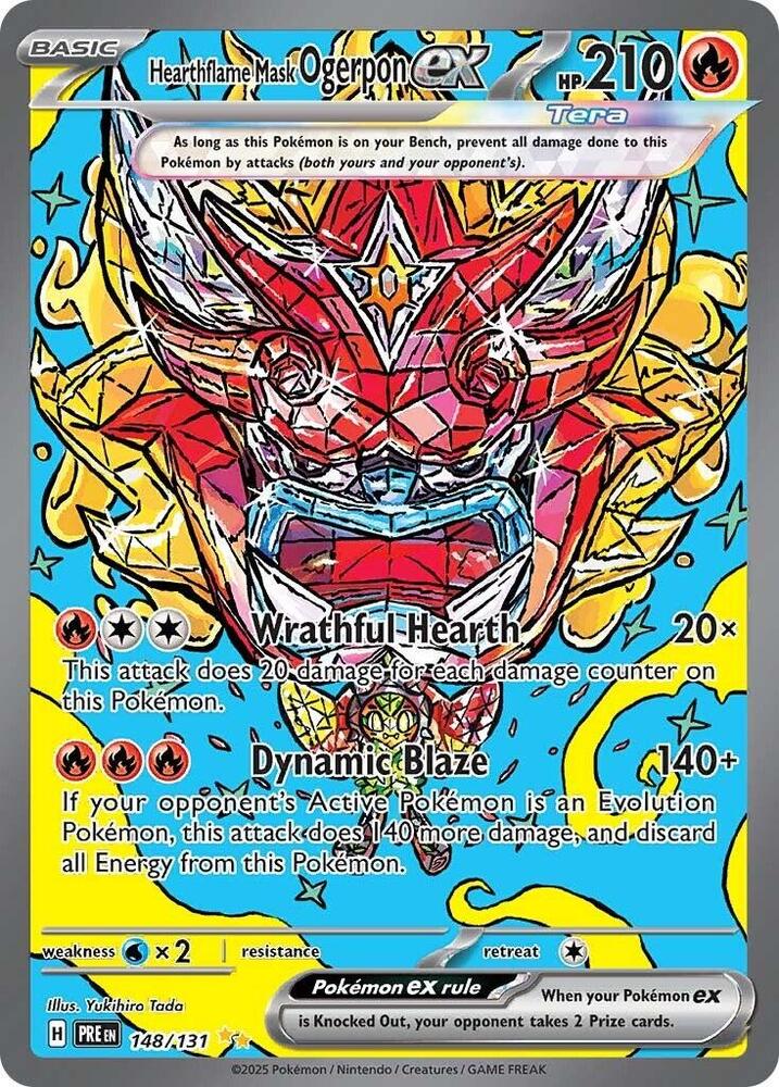 Hearthflame Mask Ogerpon ex (148/131) [Scarlet & Violet: Prismatic Evolutions] | Chromatic Games