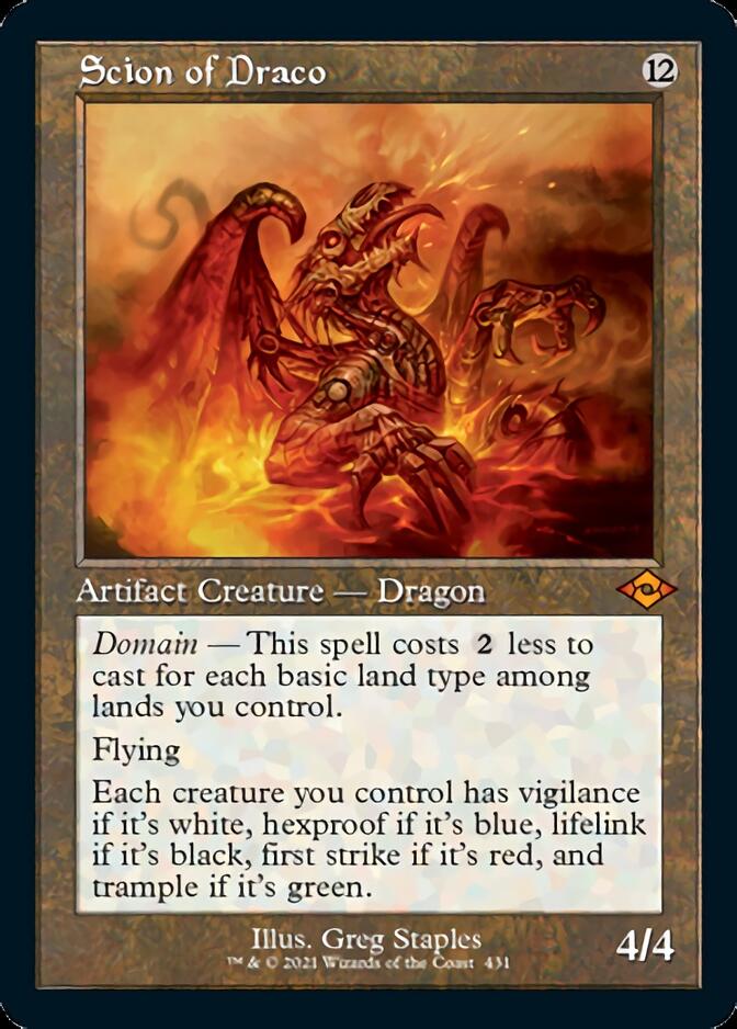 Scion of Draco (Retro Foil Etched) [Modern Horizons 2] | Chromatic Games