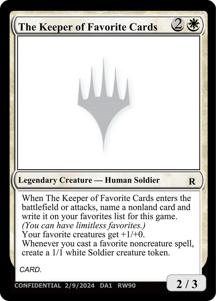 The Keeper of Favorite Cards (2/9/2024) [Unknown Event] | Chromatic Games