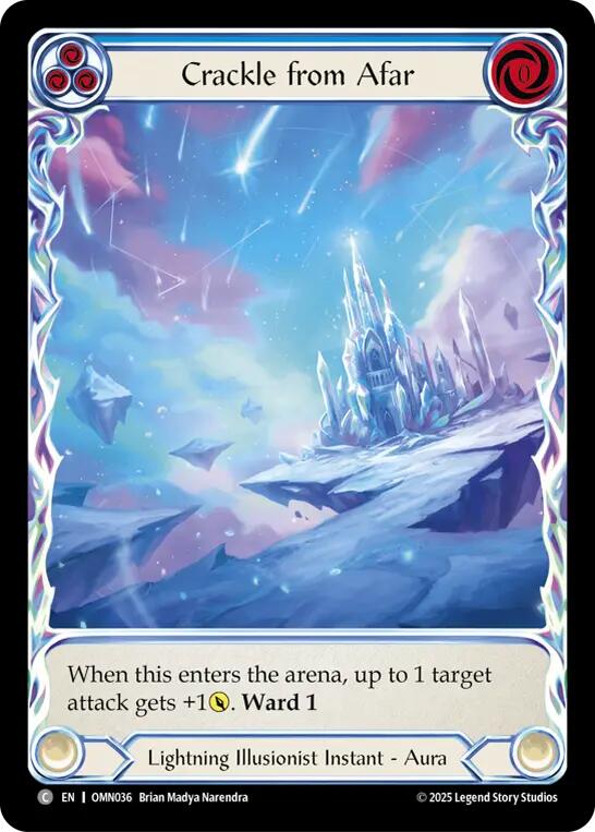 Crackle From Afar (Extended Art) [OMN036] (Omens of the Third Age)  Cold Foil | Chromatic Games