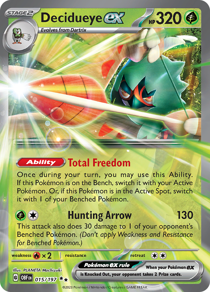 Decidueye ex (015/197) [Scarlet & Violet: Obsidian Flames] | Chromatic Games