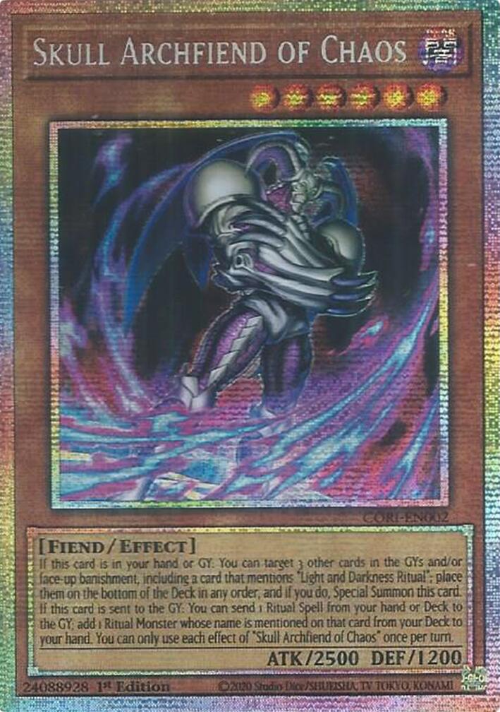 Skull Archfiend of Chaos (Starlight Rare) [CORI-EN002] Starlight Rare | Chromatic Games