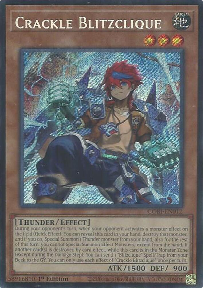 Crackle Blitzclique [CORI-EN012] Secret Rare | Chromatic Games