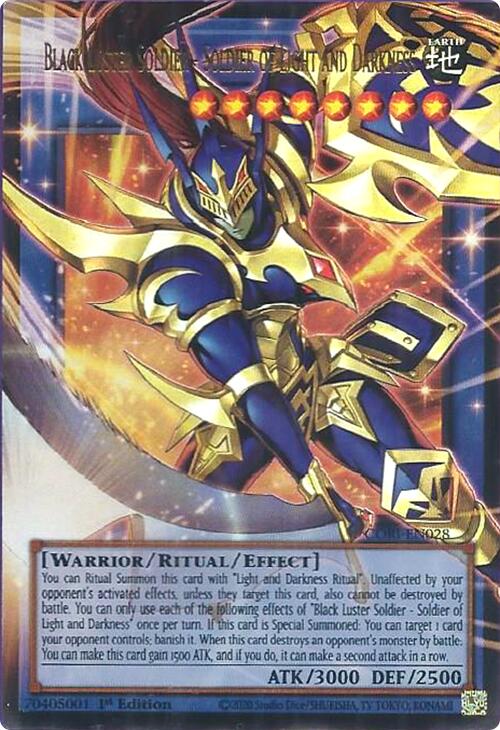 Black Luster Soldier - Soldier of Light and Darkness (Extended Art) [CORI-EN028] Ultra Rare | Chromatic Games