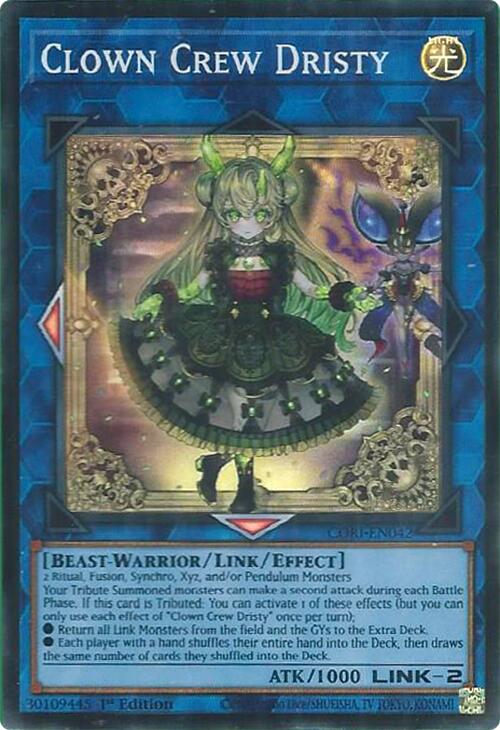 Clown Crew Dristy [CORI-EN042] Super Rare | Chromatic Games