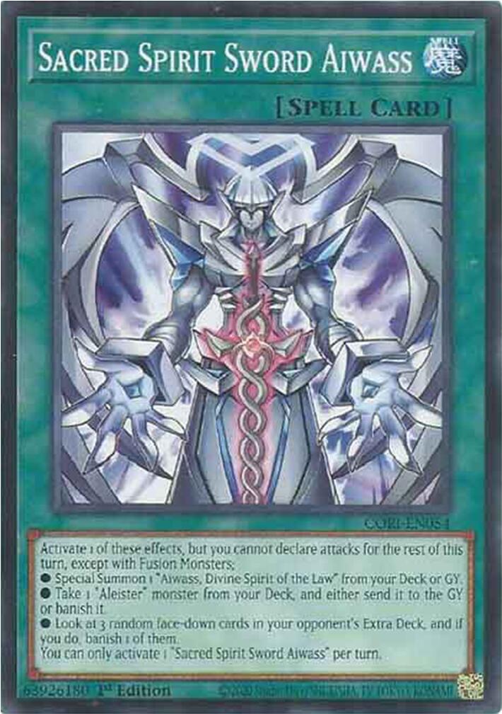 Sacred Spirit Sword Aiwass [CORI-EN054] Common | Chromatic Games