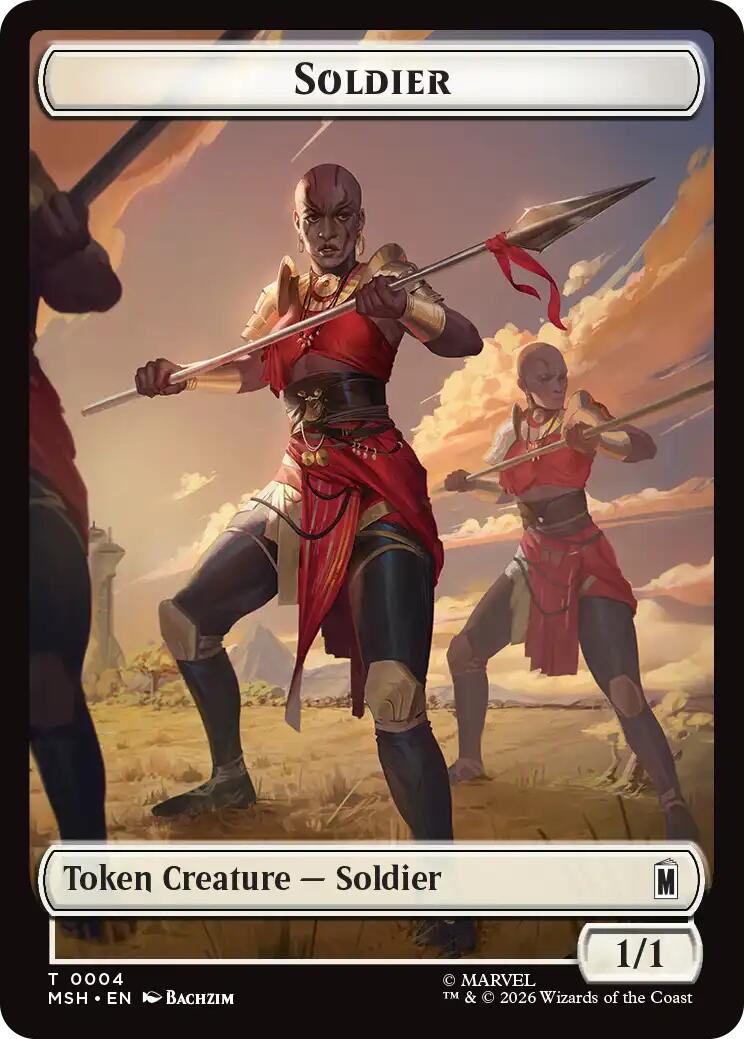 Soldier // Clue Double-Sided Token [Marvel Super Heroes Tokens] | Chromatic Games