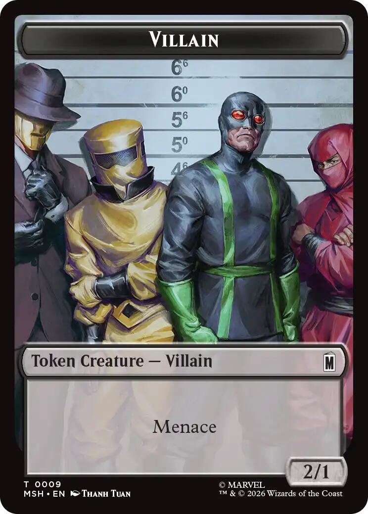 Villain // Soldier Double-Sided Token [Marvel Super Heroes Tokens] | Chromatic Games