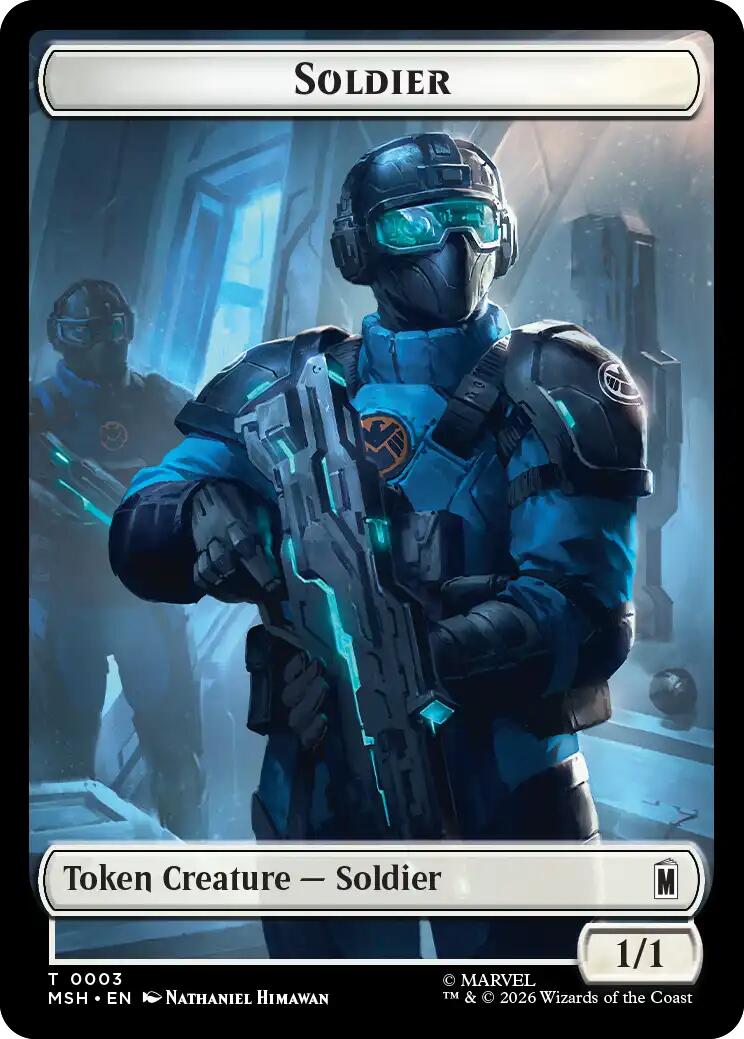 Villain // Soldier Double-Sided Token [Marvel Super Heroes Tokens] | Chromatic Games