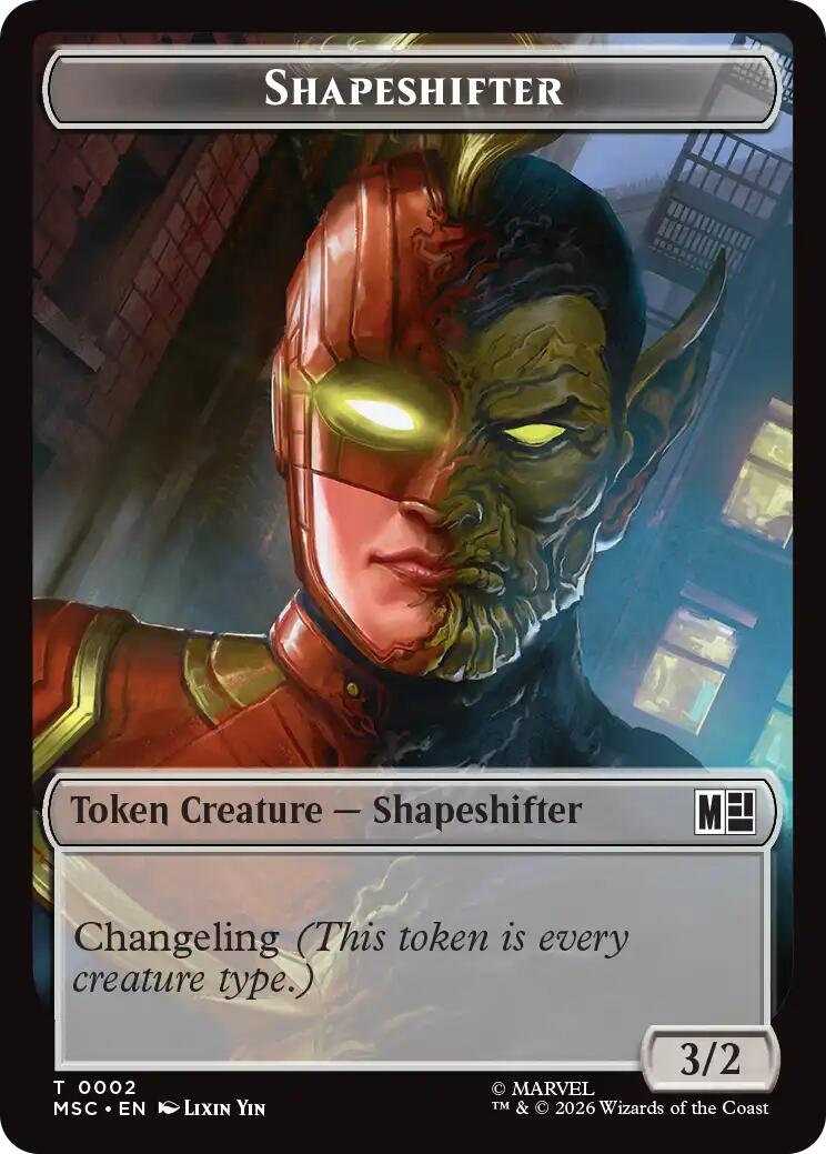 Shapeshifter // Ape Villain Double-Sided Token [Marvel Super Heroes Commander Tokens] | Chromatic Games