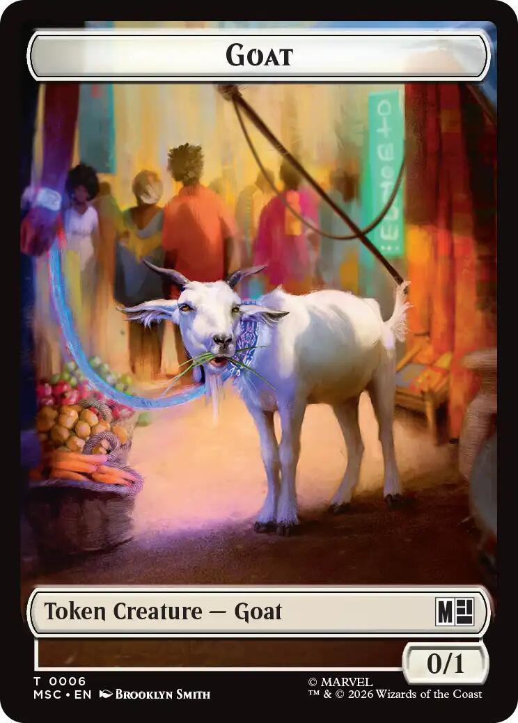 Goat // Construct Double-Sided Token [Marvel Super Heroes Commander Tokens] | Chromatic Games
