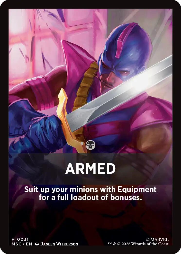 Armed Theme Card [Marvel Super Heroes Commander] | Chromatic Games