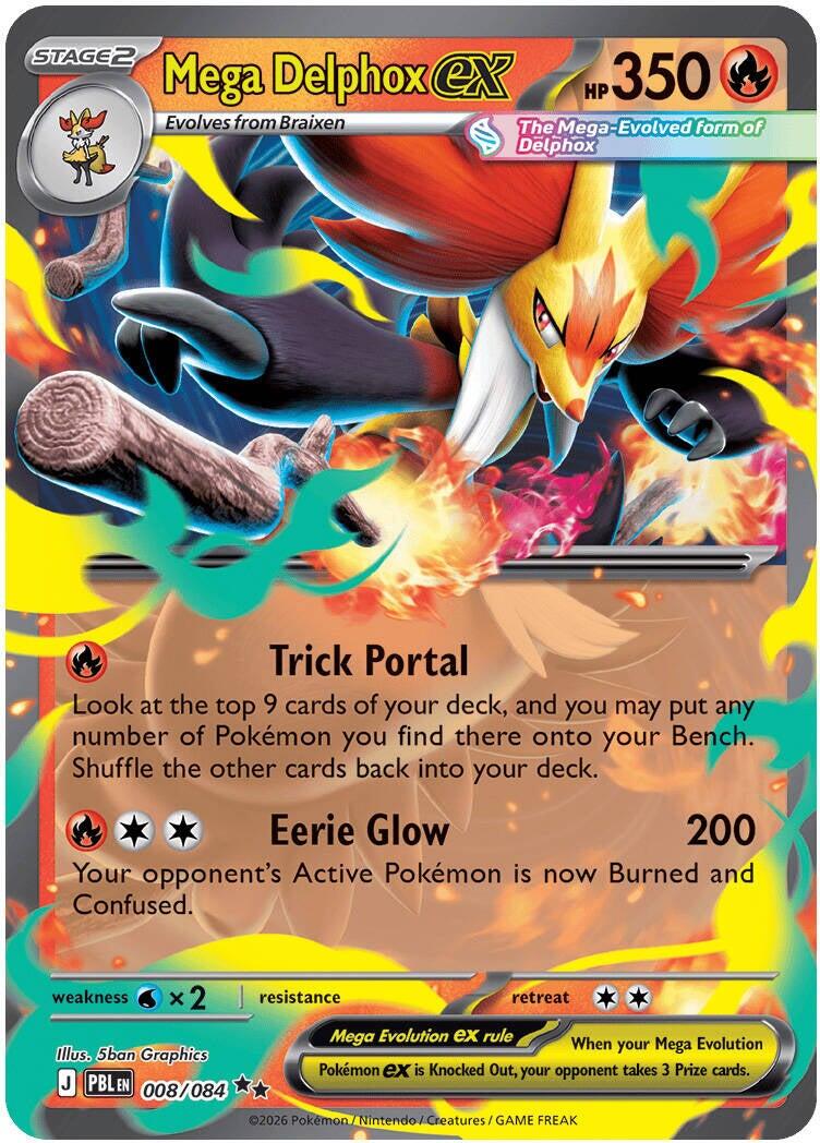 Mega Delphox ex (008/084) [Mega Evolution: Pitch Black] | Chromatic Games