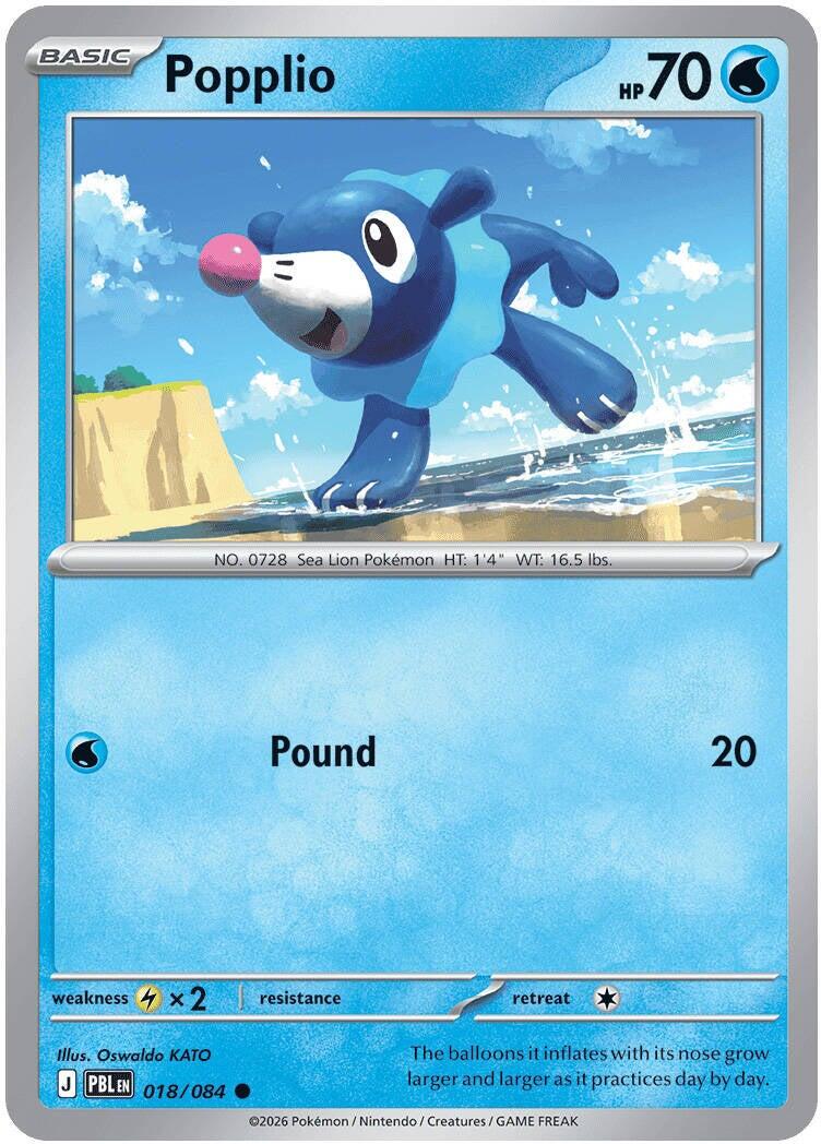 Popplio (018/084) [Mega Evolution: Pitch Black] | Chromatic Games