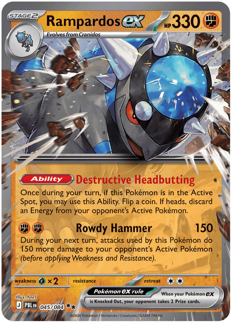 Rampardos ex (045/084) [Mega Evolution: Pitch Black] | Chromatic Games