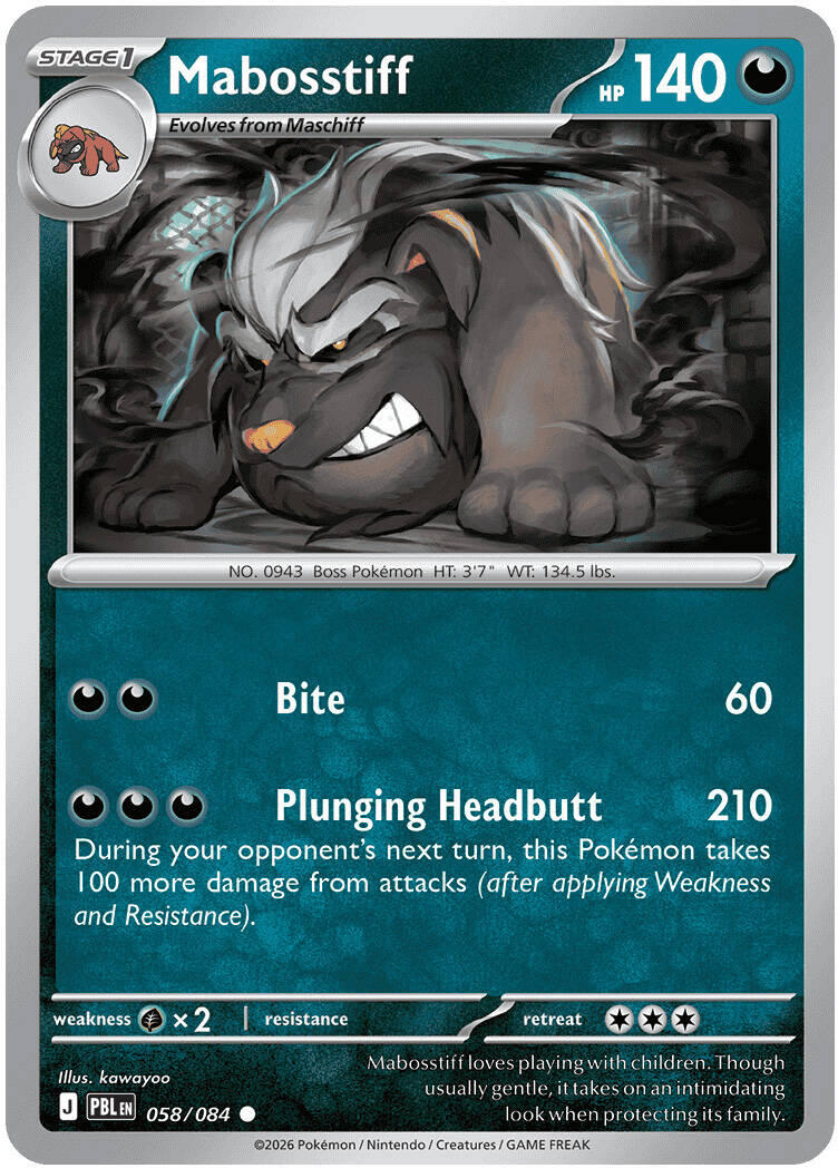 Mabosstiff (058/084) [Mega Evolution: Pitch Black] | Chromatic Games
