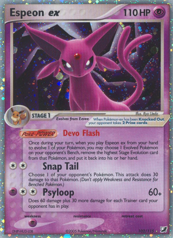 Espeon ex (102/115) [EX: Unseen Forces] | Chromatic Games