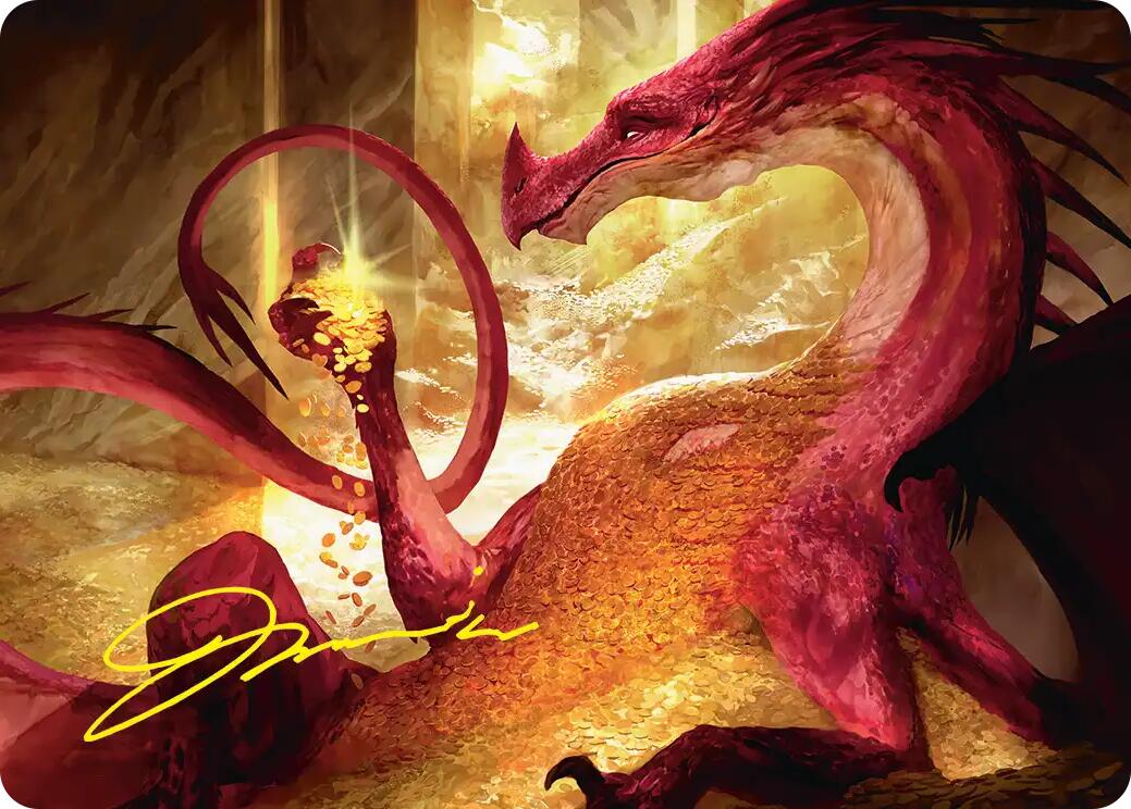 Gleaming Splendor Art Card (Gold-Stamped Signature) [The Hobbit Art Series] | Chromatic Games