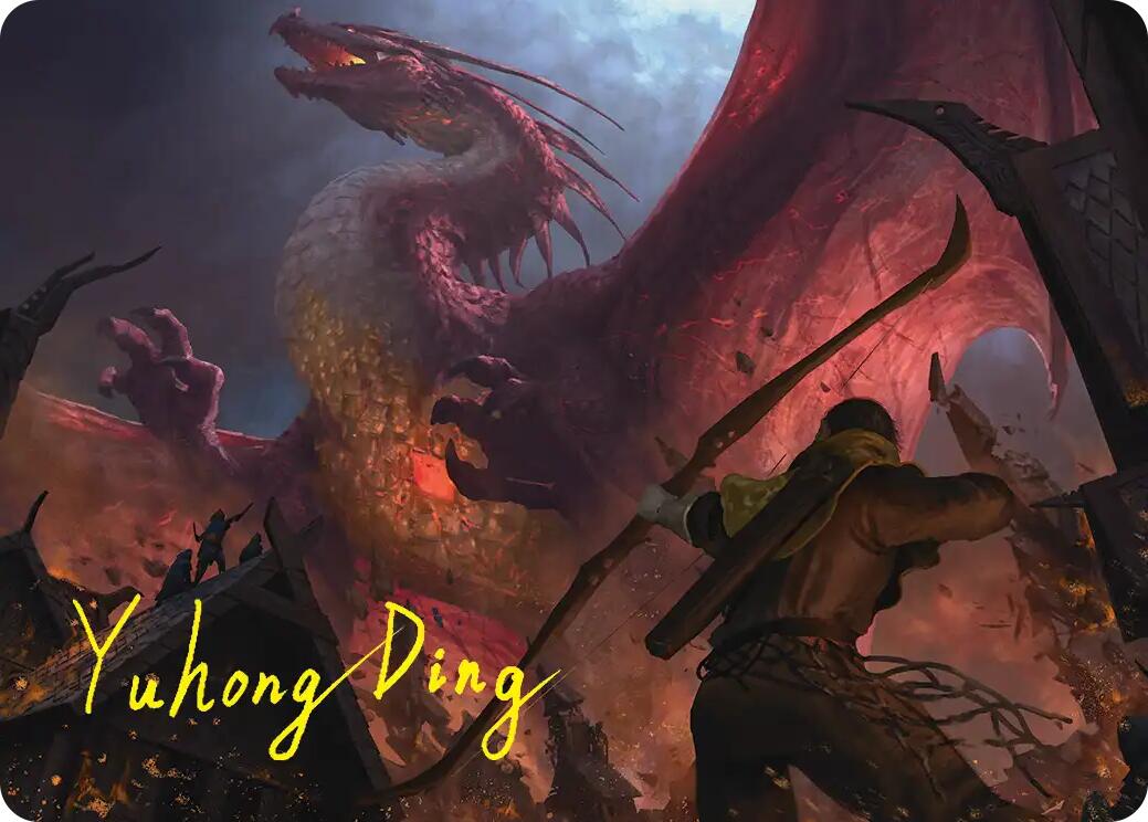 Magnificent End Art Card (Gold-Stamped Signature) [The Hobbit Art Series] | Chromatic Games