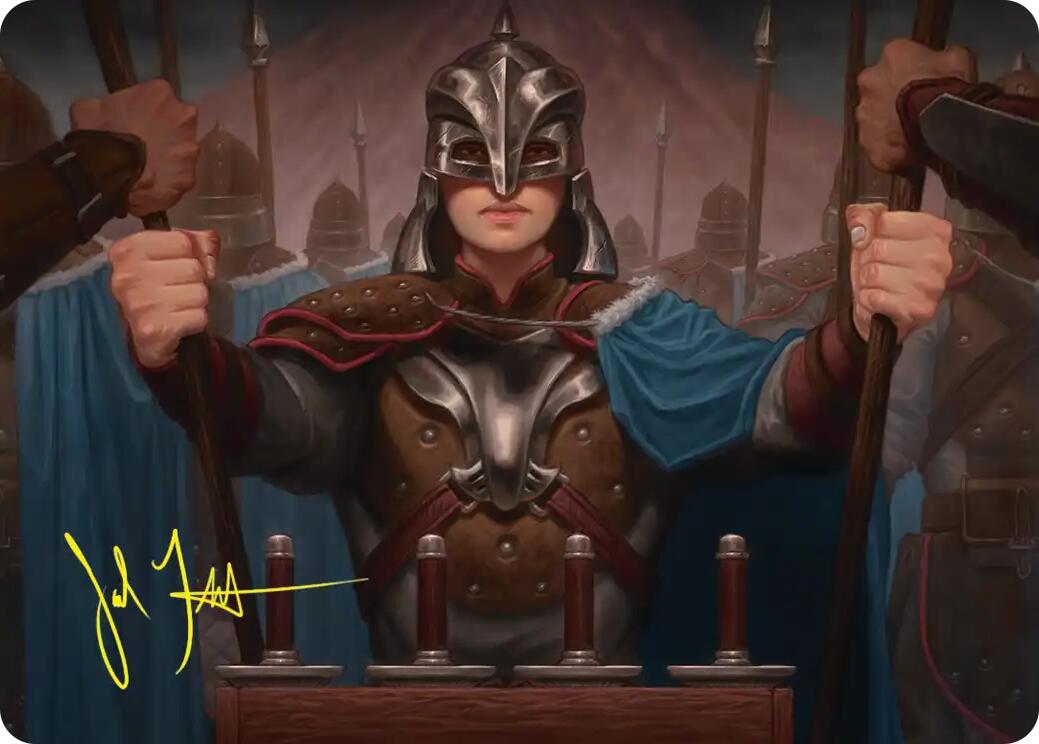 Bard's Attendant Art Card (Gold-Stamped Signature) [The Hobbit Art Series] | Chromatic Games