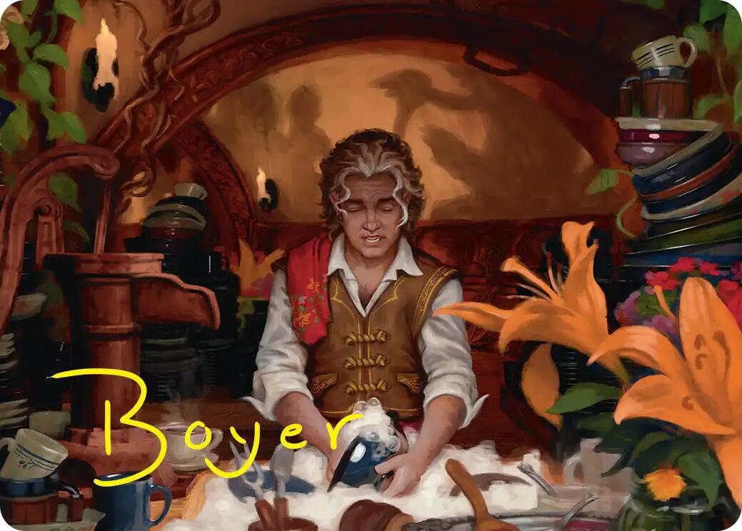 Confusticate and Bebother Art Card (Gold-Stamped Signature) [The Hobbit Art Series] | Chromatic Games